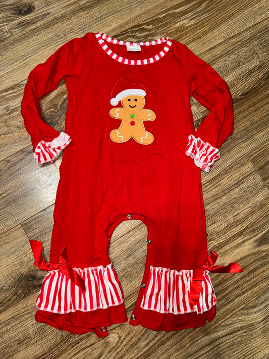 rts-gingerbread girl romper