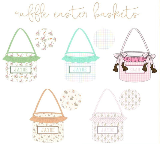 PO188-RUFFLE EASTER BASKETS