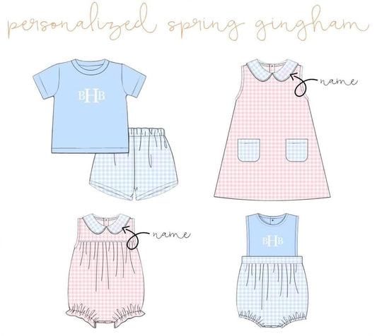 PO188-PERSONALIZED SPRING GINGHAM