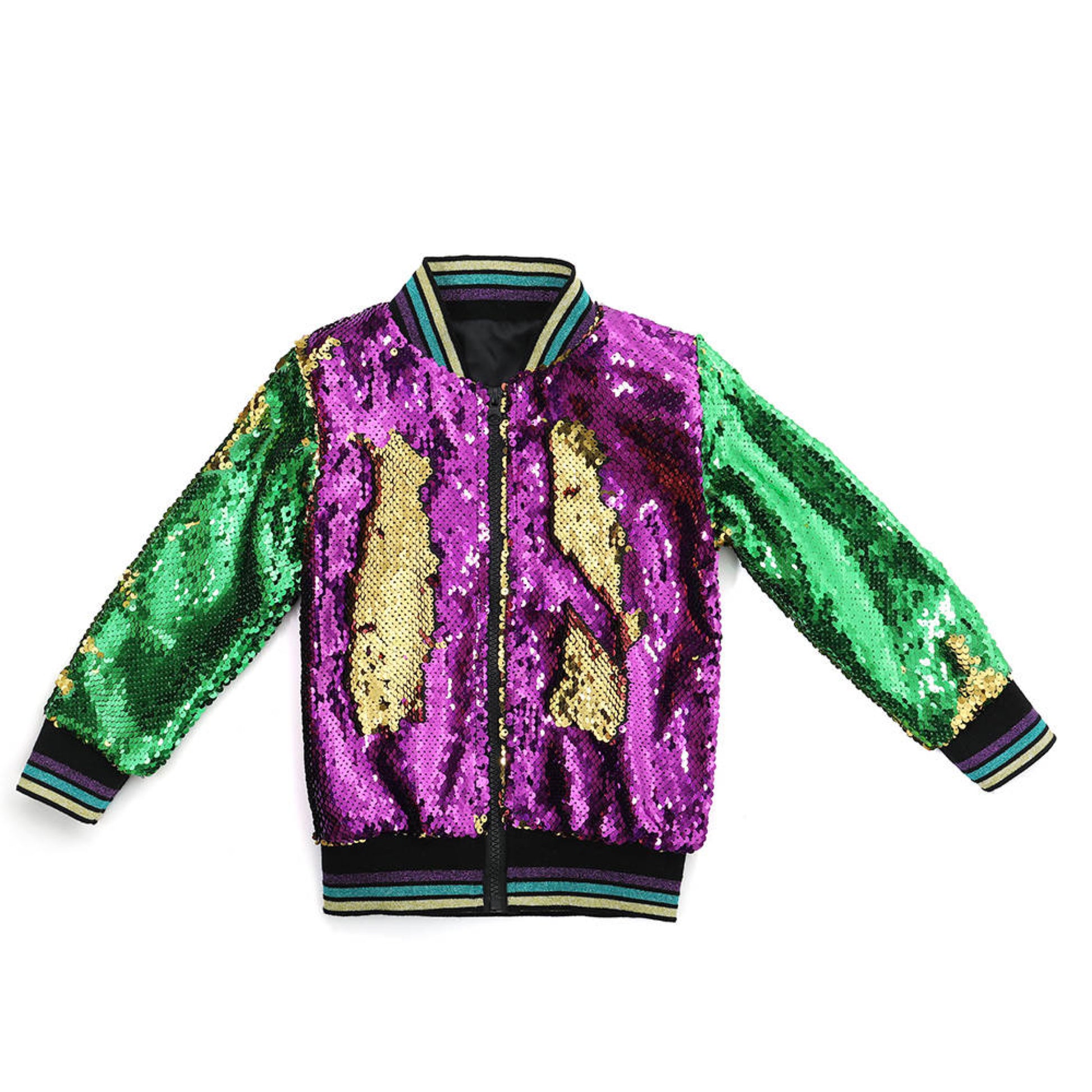 MARDI GRAS SEQUIN KIDS JACKET – Sweet Southern Smocks