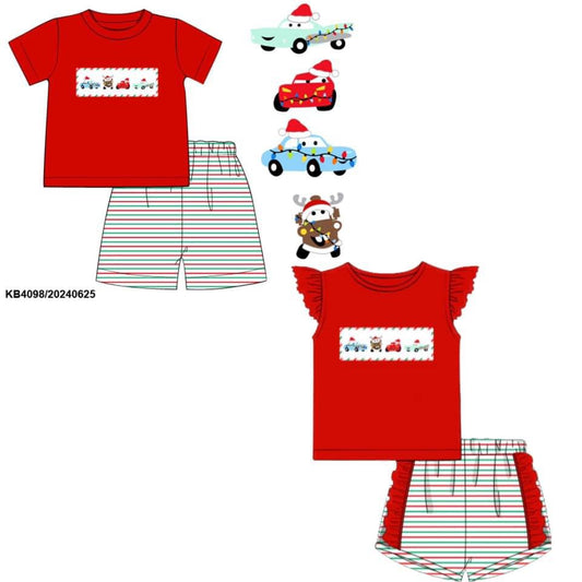 PO175-CARS CHRISTMAS SMOCKED COLLECTION