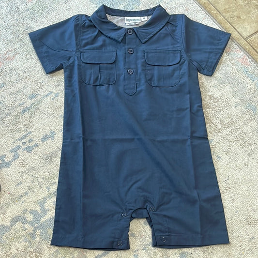 Rts- navy boys fishing romper