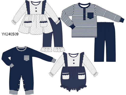 PO169-NAVY SIMPLE SIBLING COLLECTION