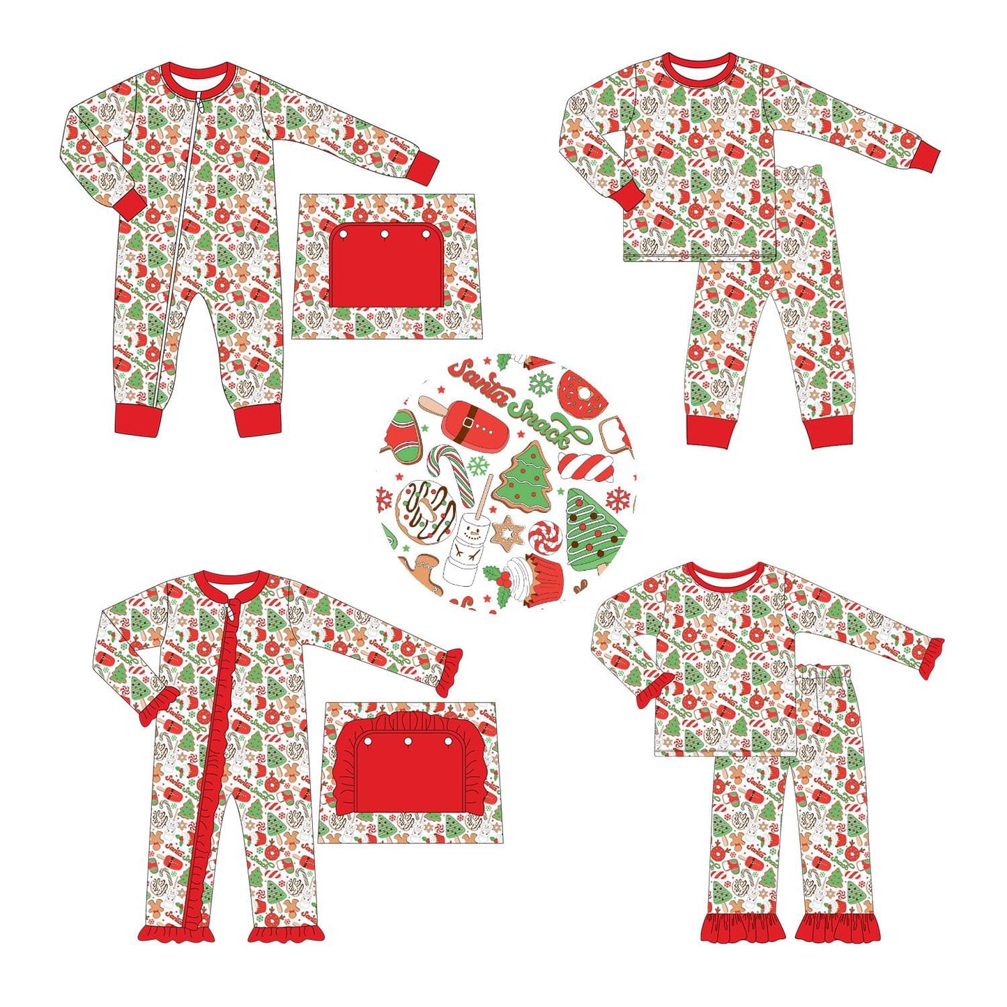 Po174-SANTA SNACK PJ COLLECTION