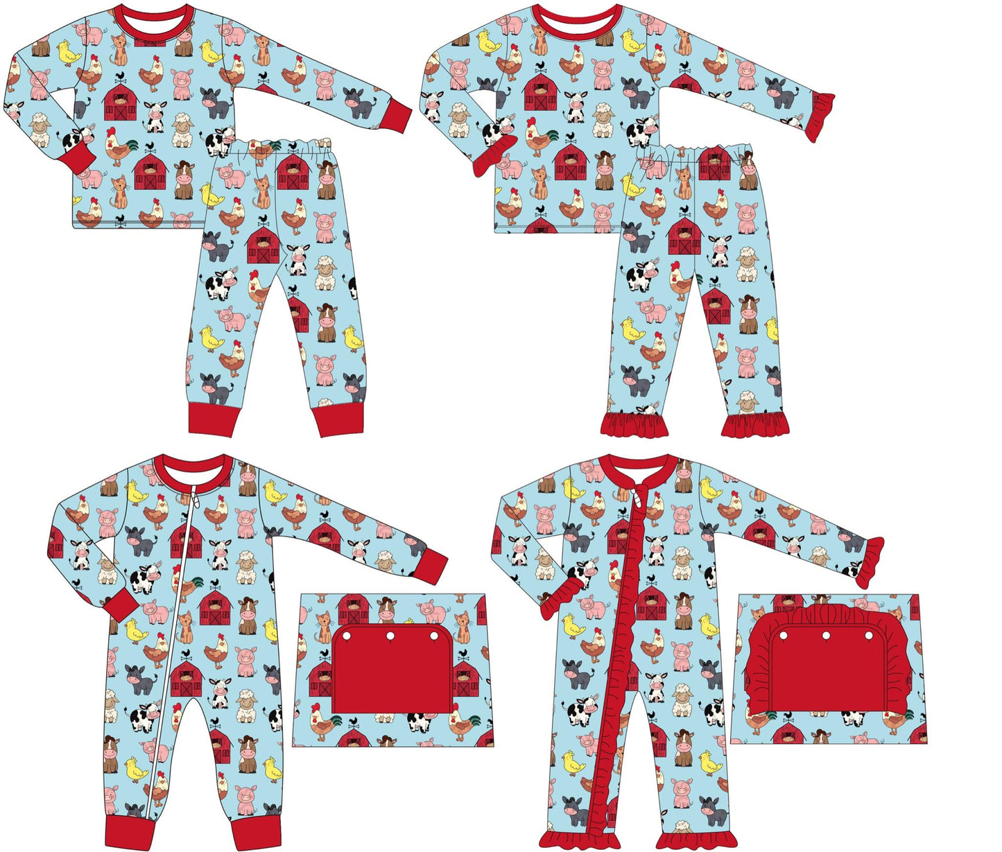 Po174-FARM ANIMAL PJ COLLECTION