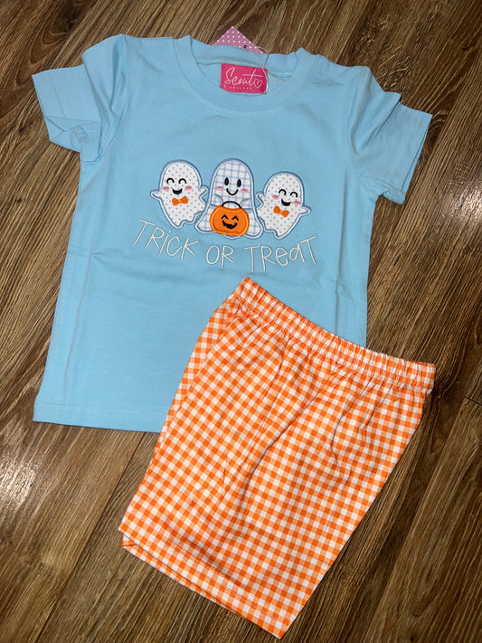 Rts-Trick or treat boy short set