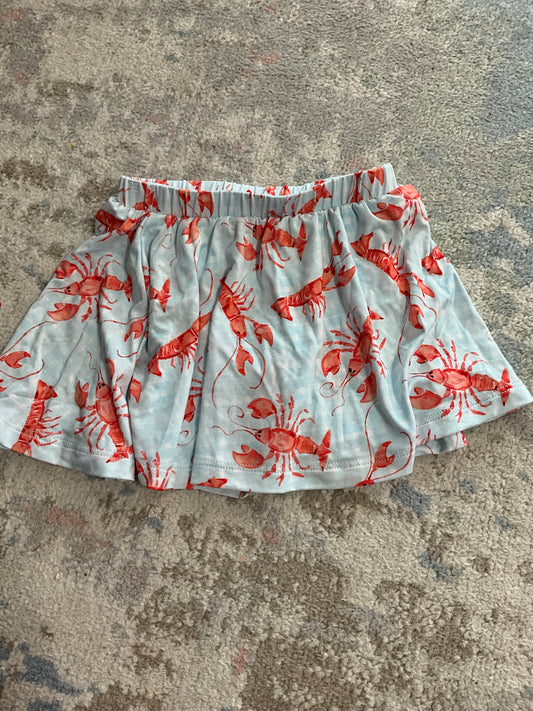 Rts- crawfish skirt with built in shorts